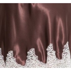 Mia Mia длинный халат «Мерелин» пудра и шоколад  арт. 3109